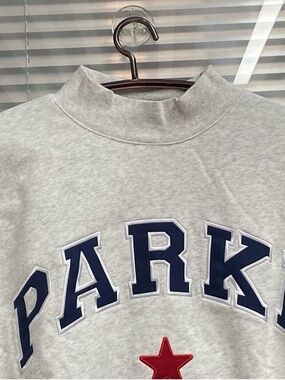 Park University Crewneck Sweatshirt - Light Gray with Navy & Red Accents